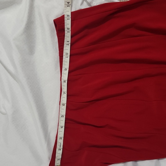 Joseph Ribkoff Red Trumpet Hem Skirt - Picture 5 of 6